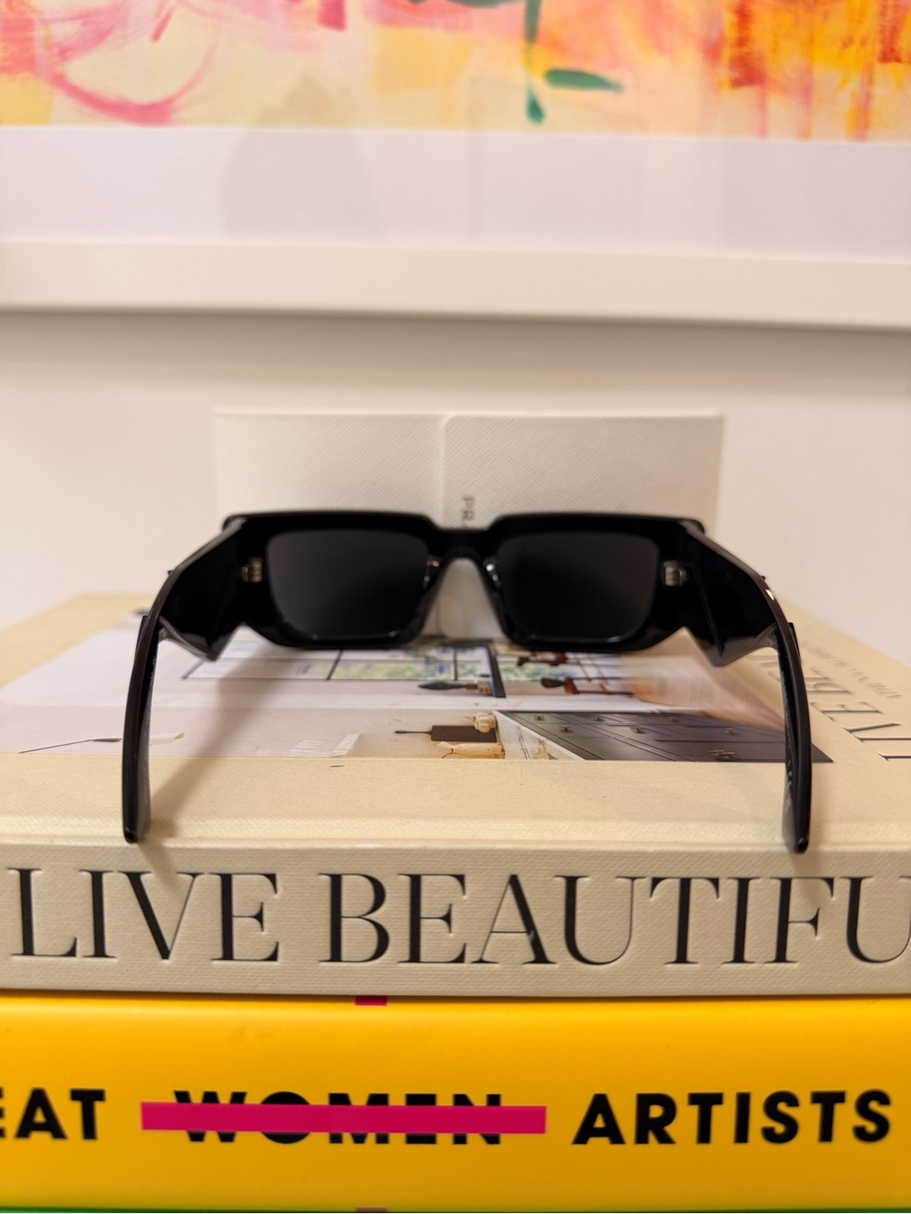 Prada Black Oversized Rectangular Sunglasses - Picture 3 of 5